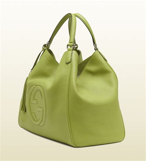 gucci soho leather shoulder bag green|Gucci soho denim bag.